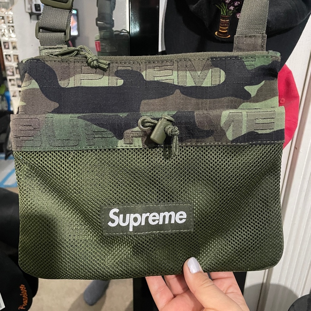 Supreme camo crossbody bag